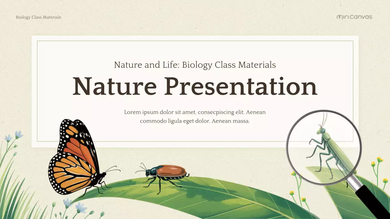 Green Botanical Biology Presentation