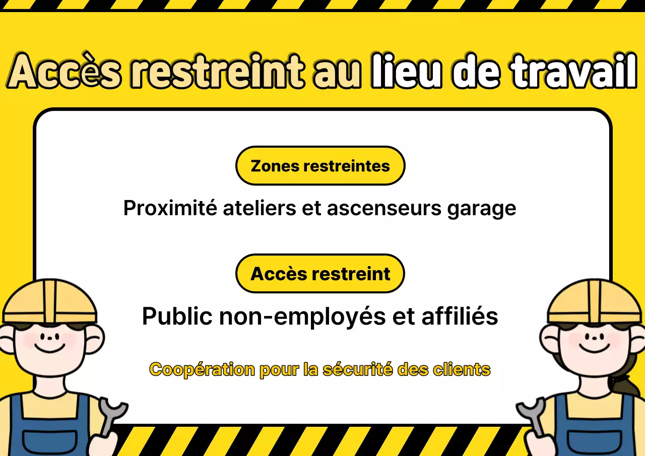 Avis d'entrée restreinte à l'atelier pop art jaune et noir