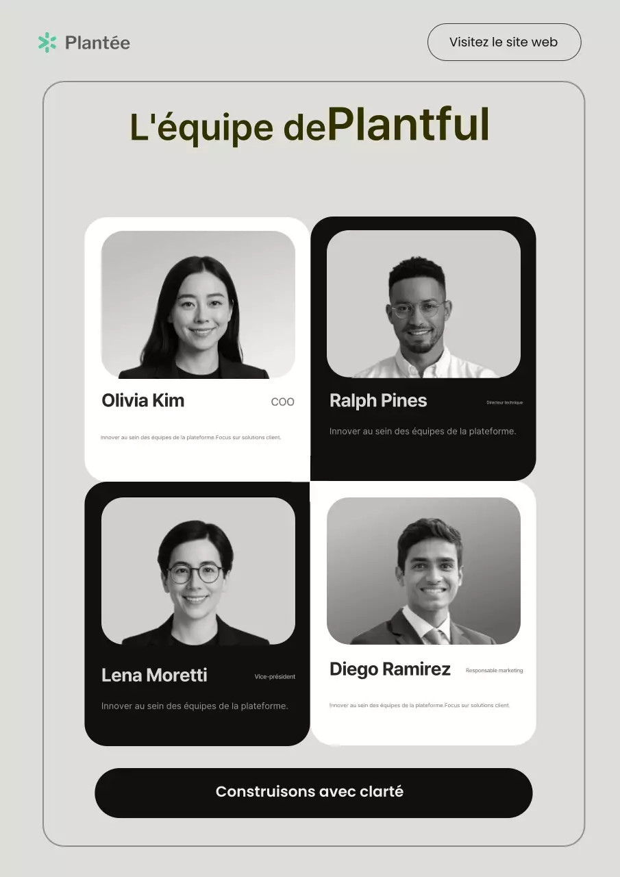 Annonce d'équipe moderne monotone