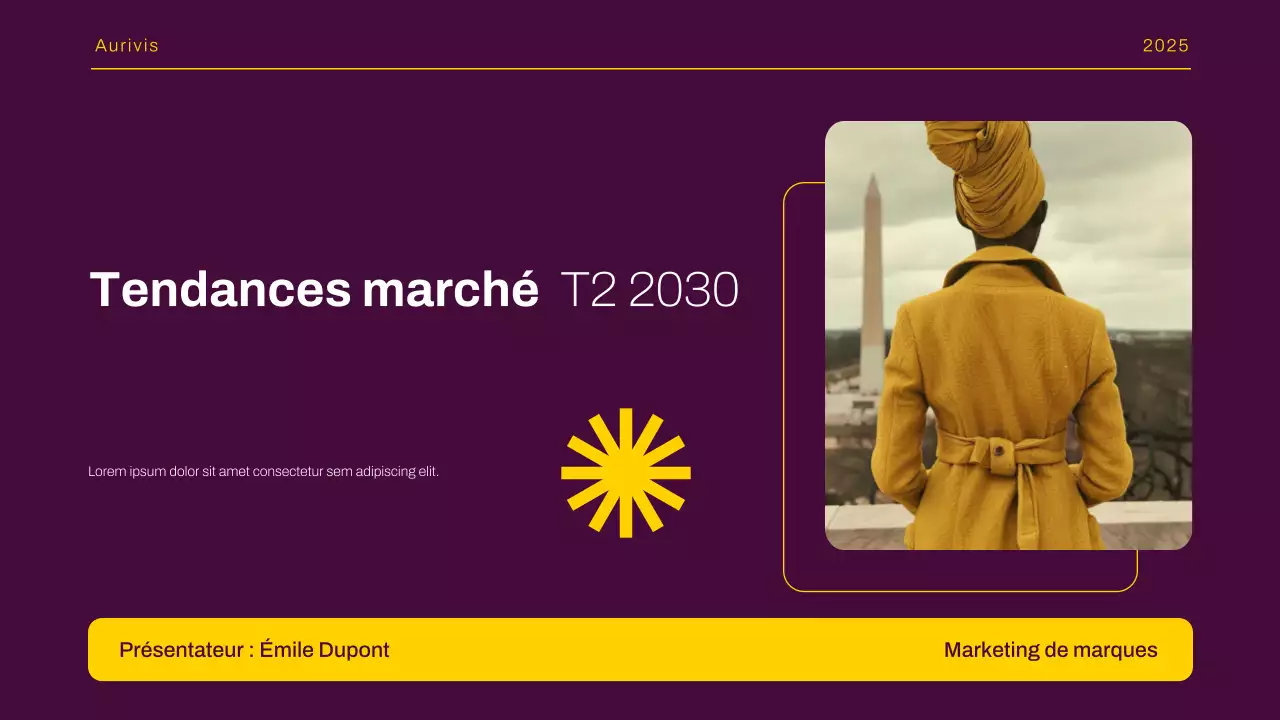 Présentation du rapport sur les tendances du marché moderne jaune
