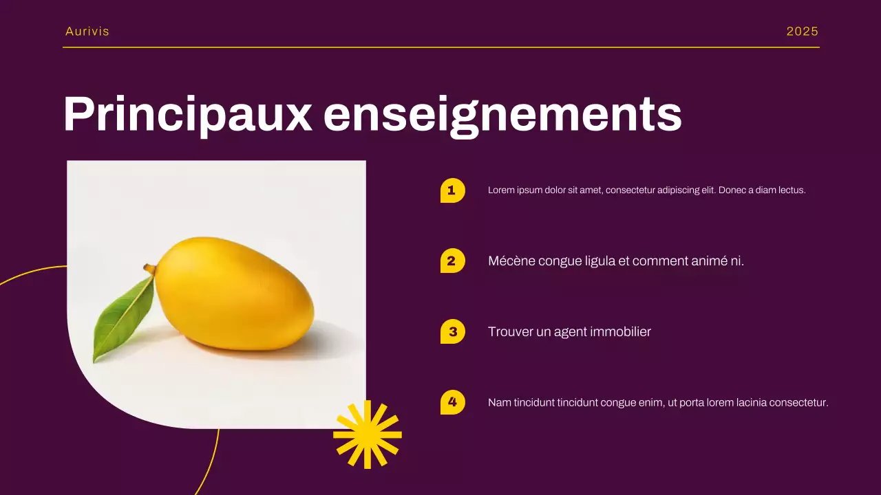 Présentation du rapport sur les tendances du marché moderne jaune