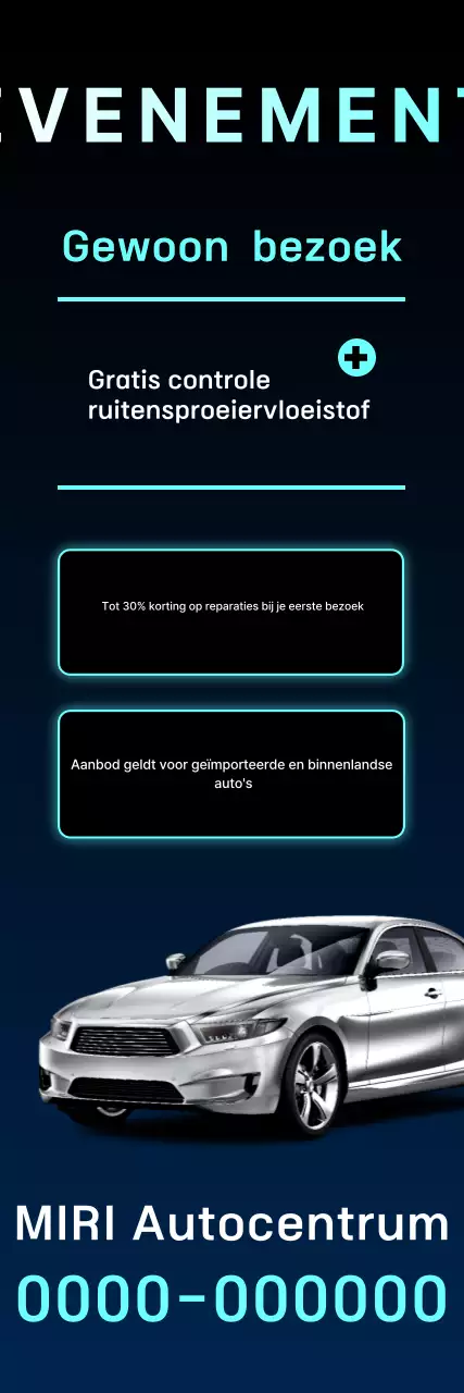 zwarte moderne auto advertentie