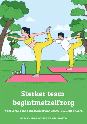 Poster van het programma voor welzijn op de werkplek