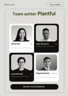 Monotone moderne teamaankondiging