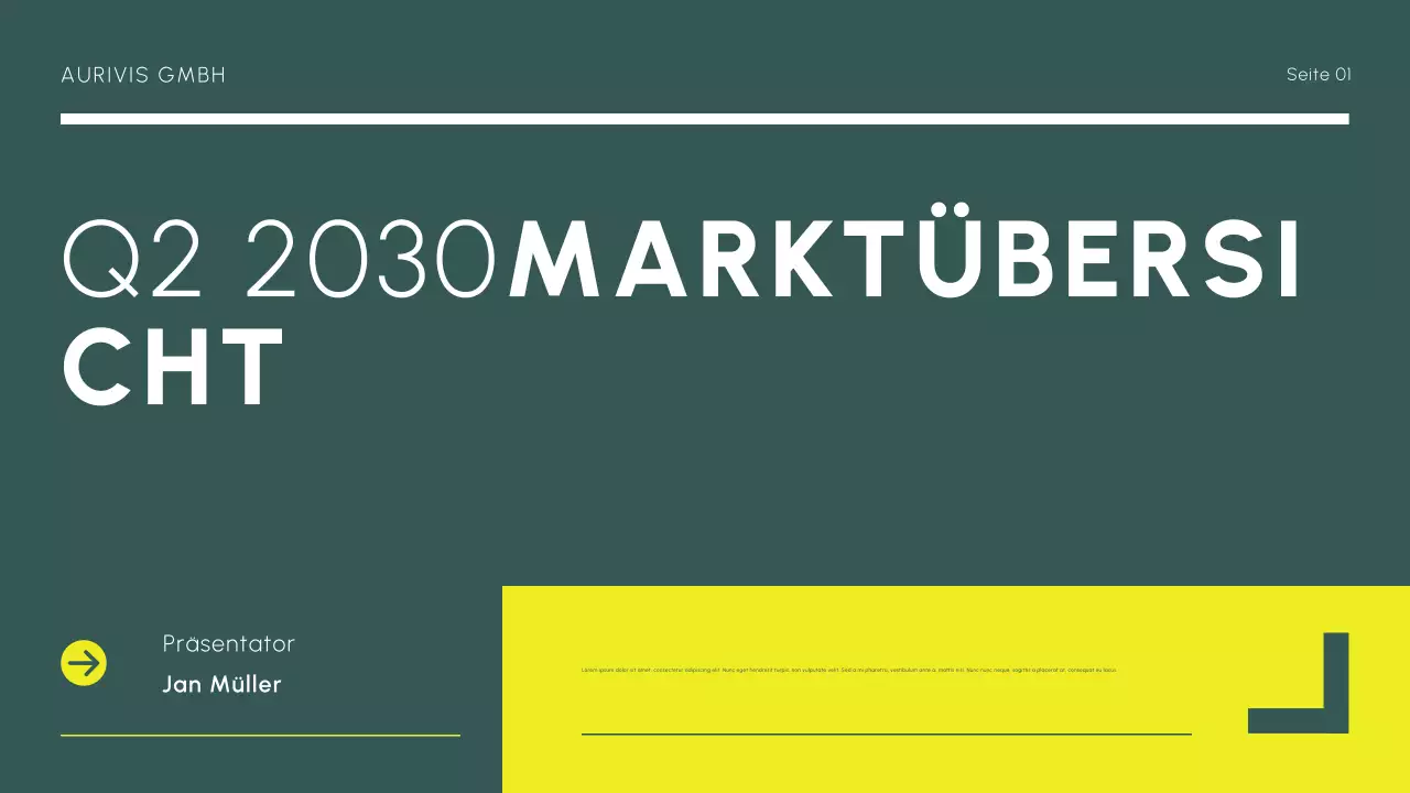 gelber moderner Marktbericht