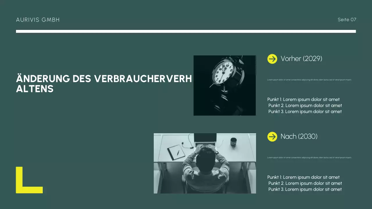 gelber moderner Marktbericht