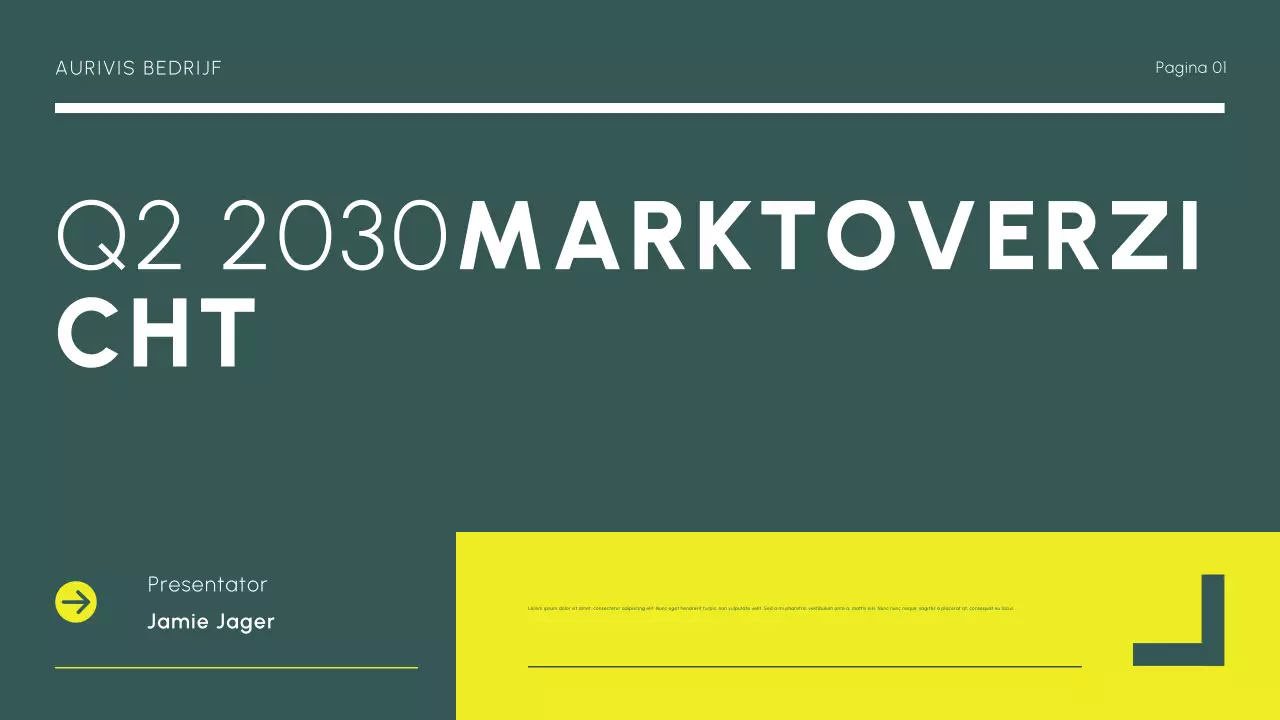 geel modern marktrapport