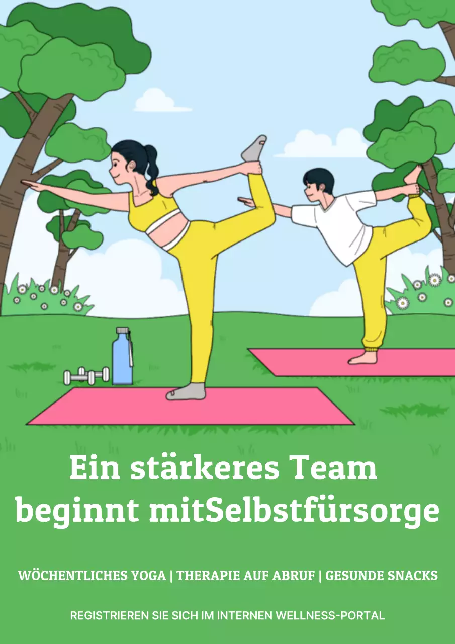 Poster zum Arbeitsplatz-Wellnessprogramm