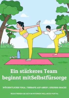 Poster zum Arbeitsplatz-Wellnessprogramm