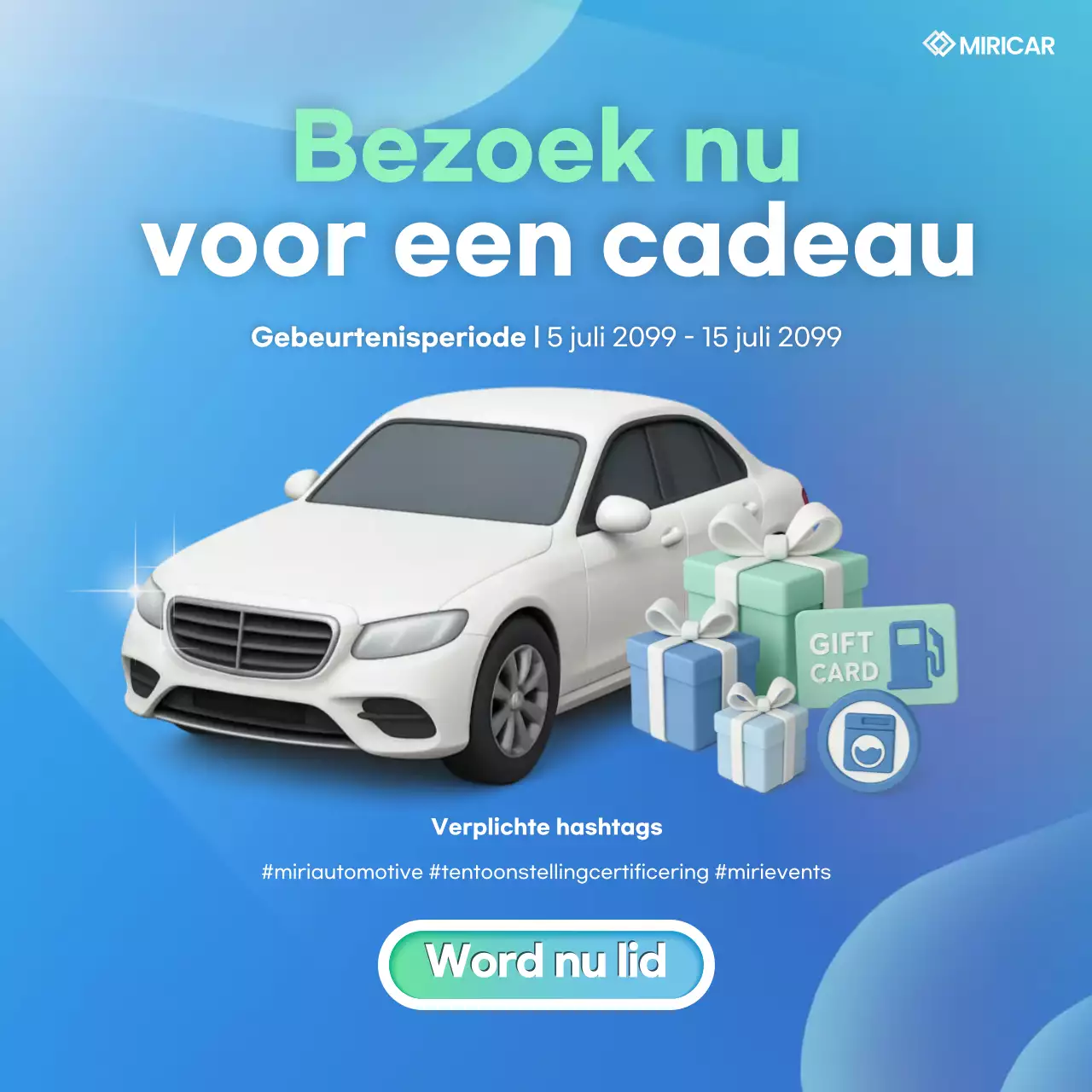 Sky Blue Modern Car-evenement