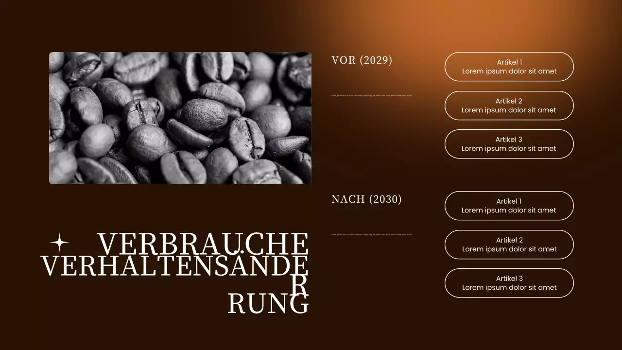 brauner moderner Marktbericht