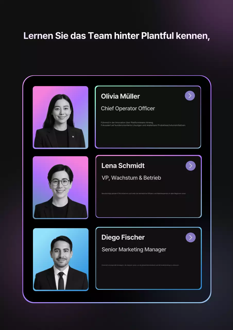 Dunkelviolette moderne Teamankündigung