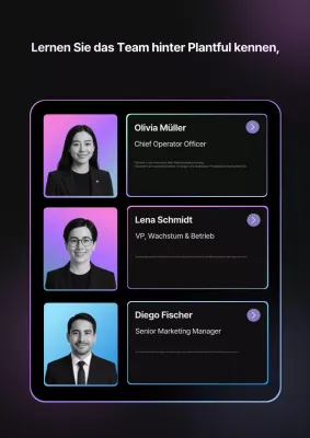 Dunkelviolette moderne Teamankündigung