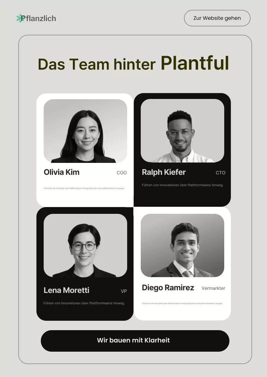 Einfarbige moderne Teamankündigung