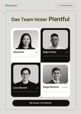 Einfarbige moderne Teamankündigung