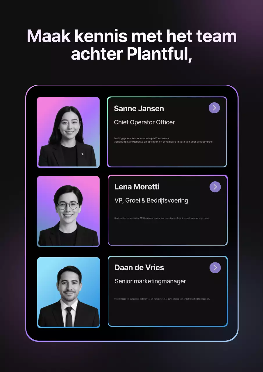 Aankondiging van het Dark Purple Modern-team