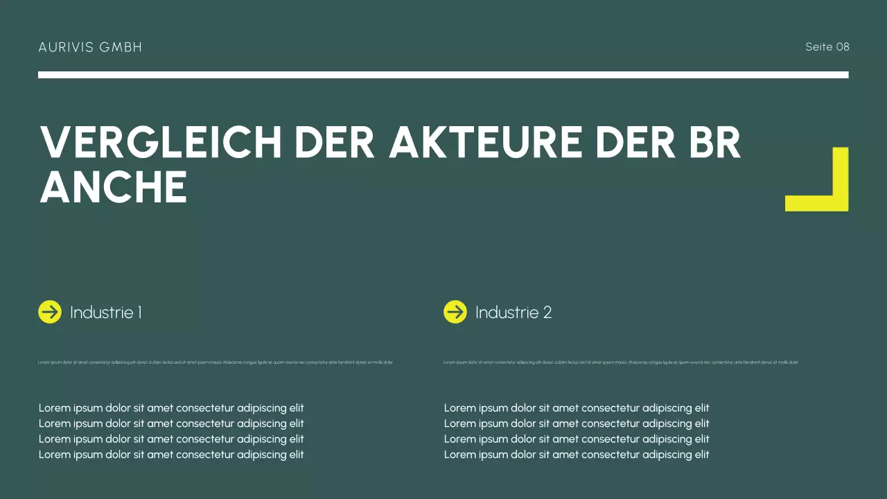 gelber moderner Marktbericht