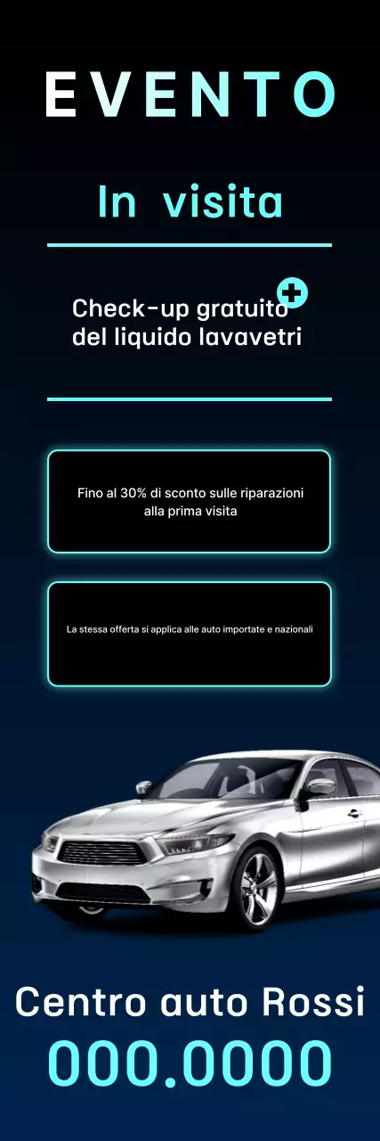 pubblicità di auto moderna nera