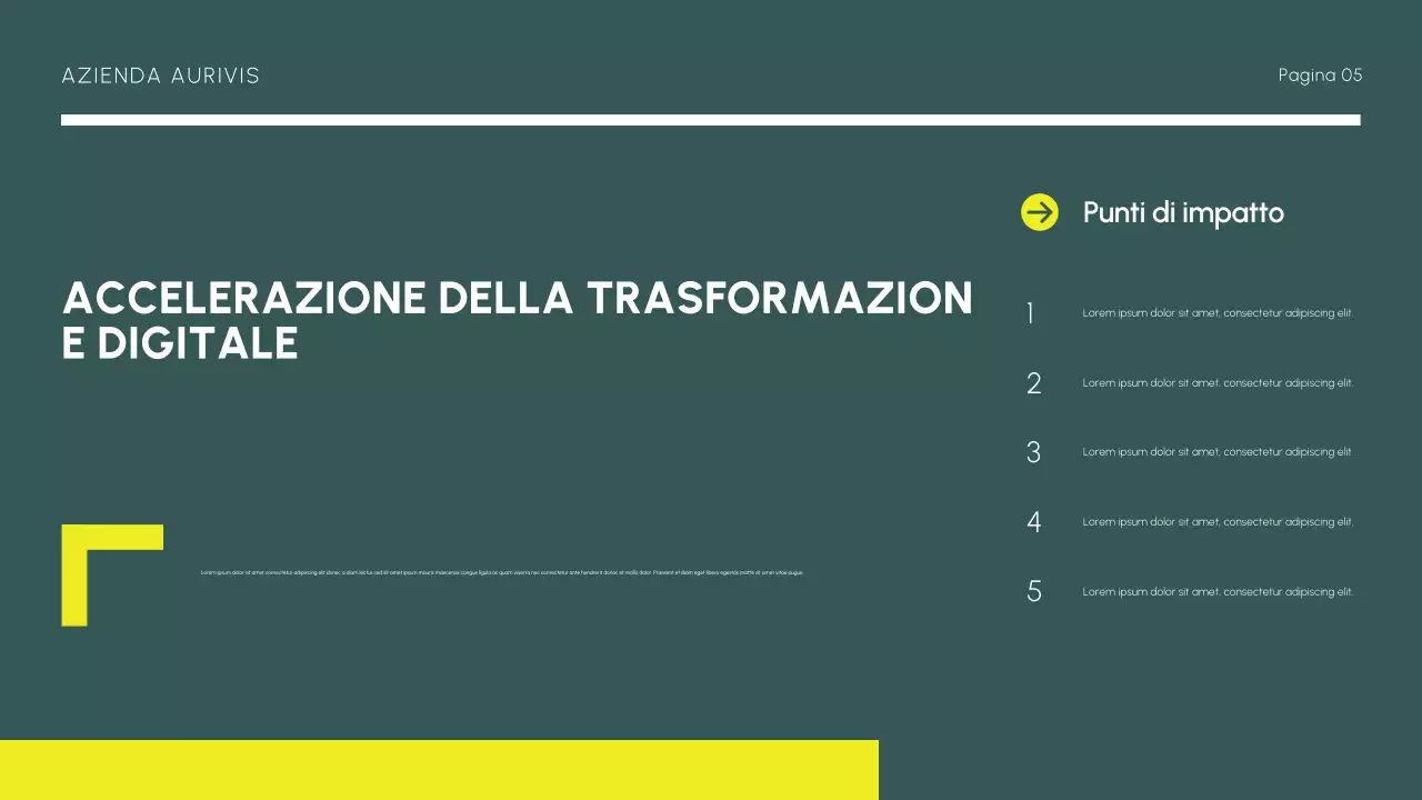 rapporto di mercato moderno giallo