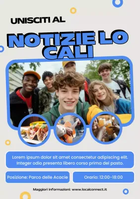 Manifesto dell'evento della comunità Blue Modern