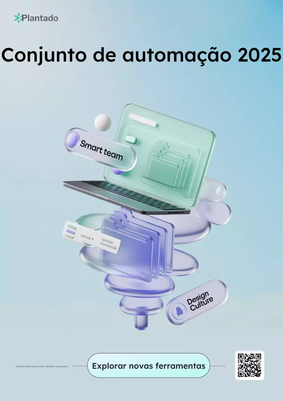 Promoção de automação 3D Blue Modern