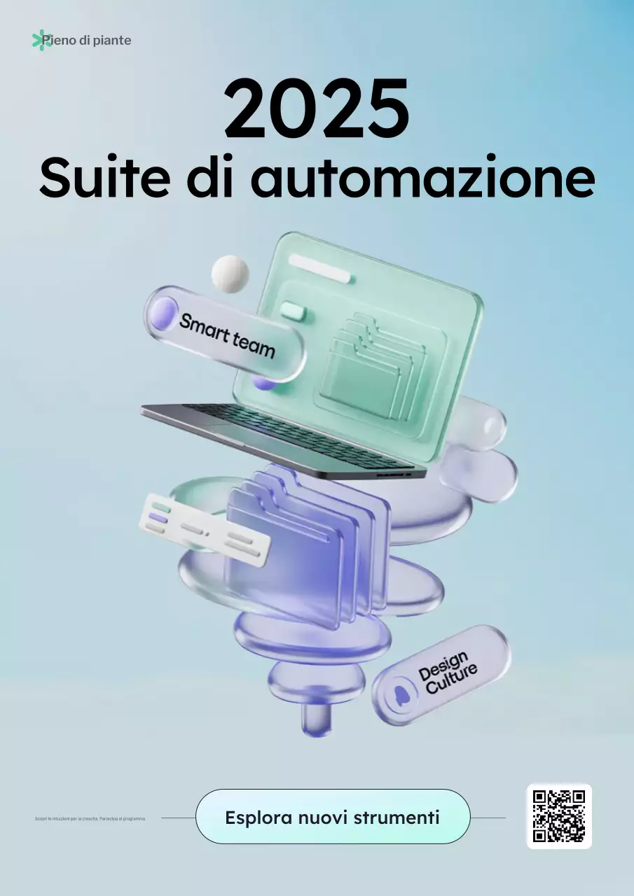 Promozione automazione 3D moderna blu