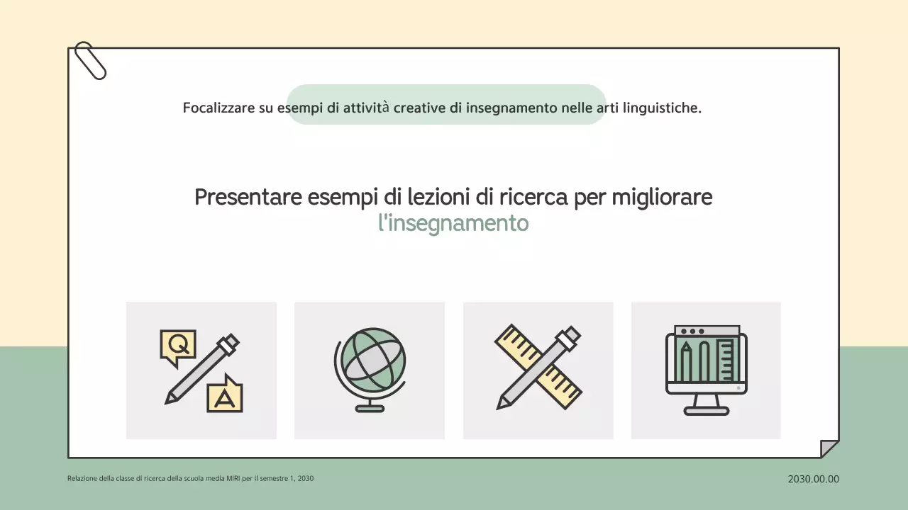 Rapporto educativo semplice di Mint
