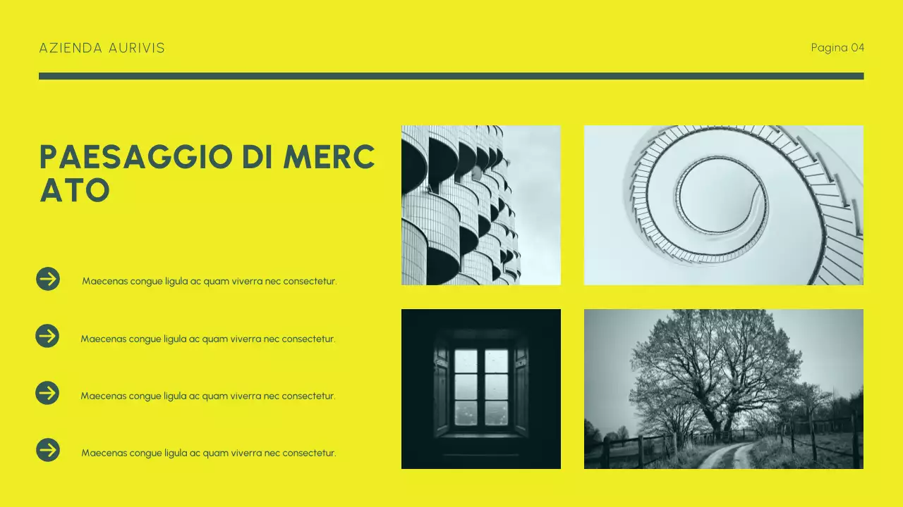 rapporto di mercato moderno giallo