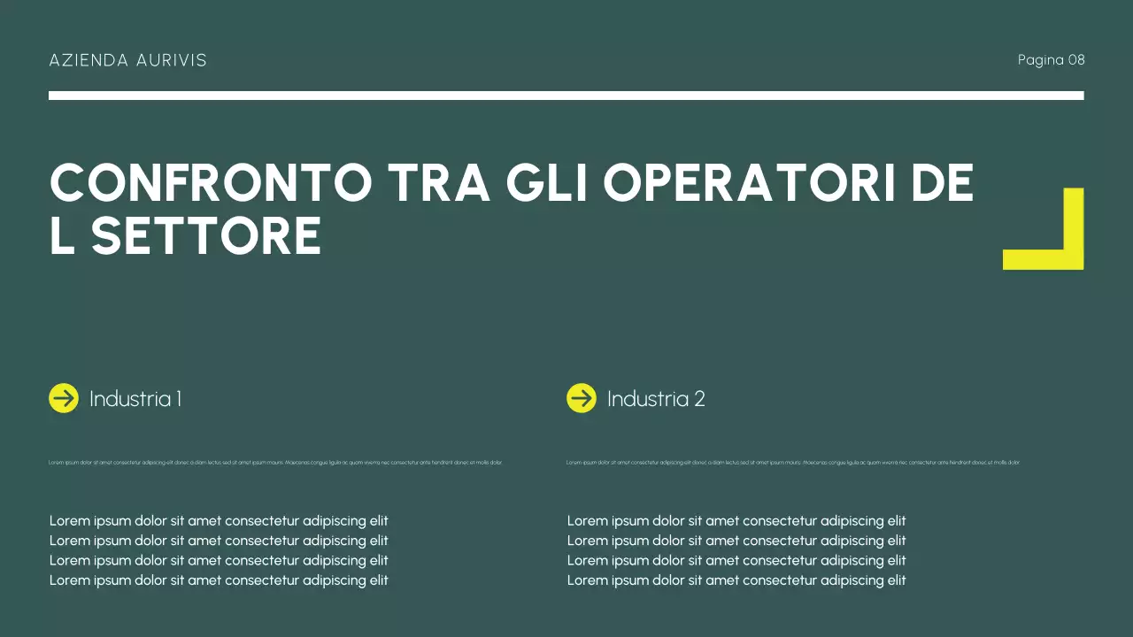 rapporto di mercato moderno giallo