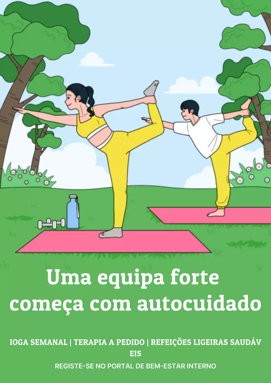 Cartaz do Programa de Bem-Estar no Local de Trabalho
