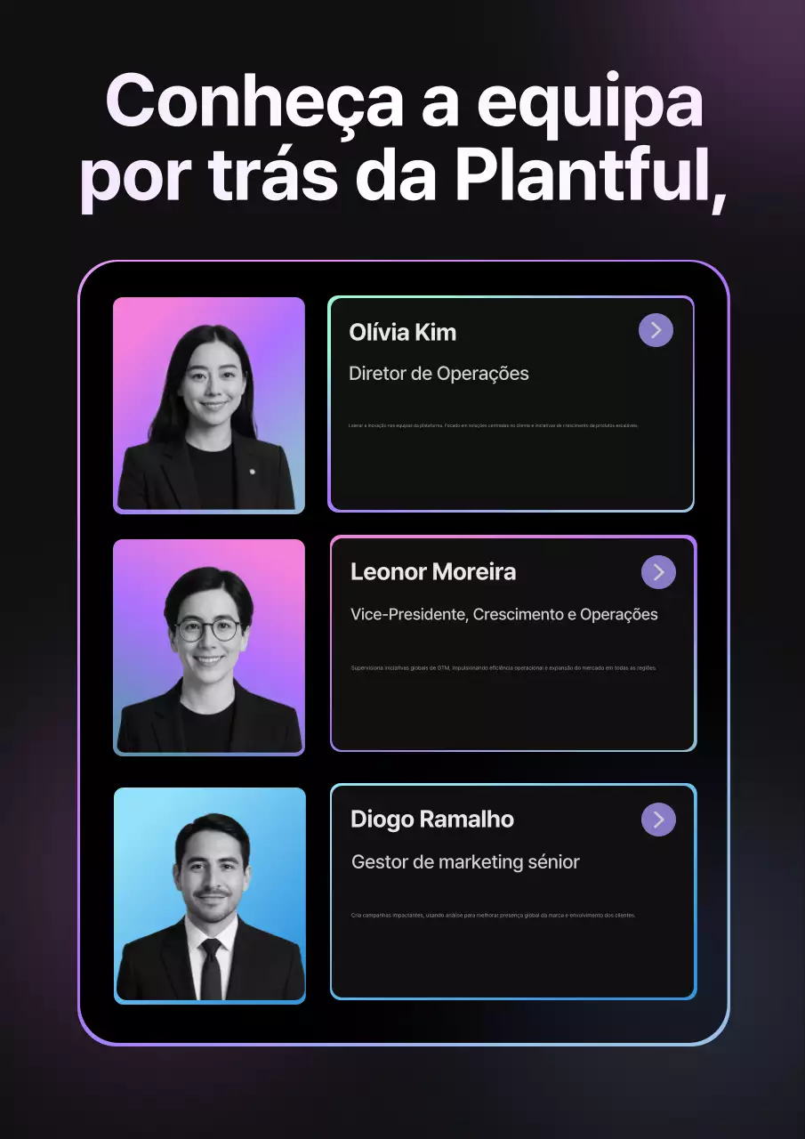 Anúncio da equipe Dark Purple Modern