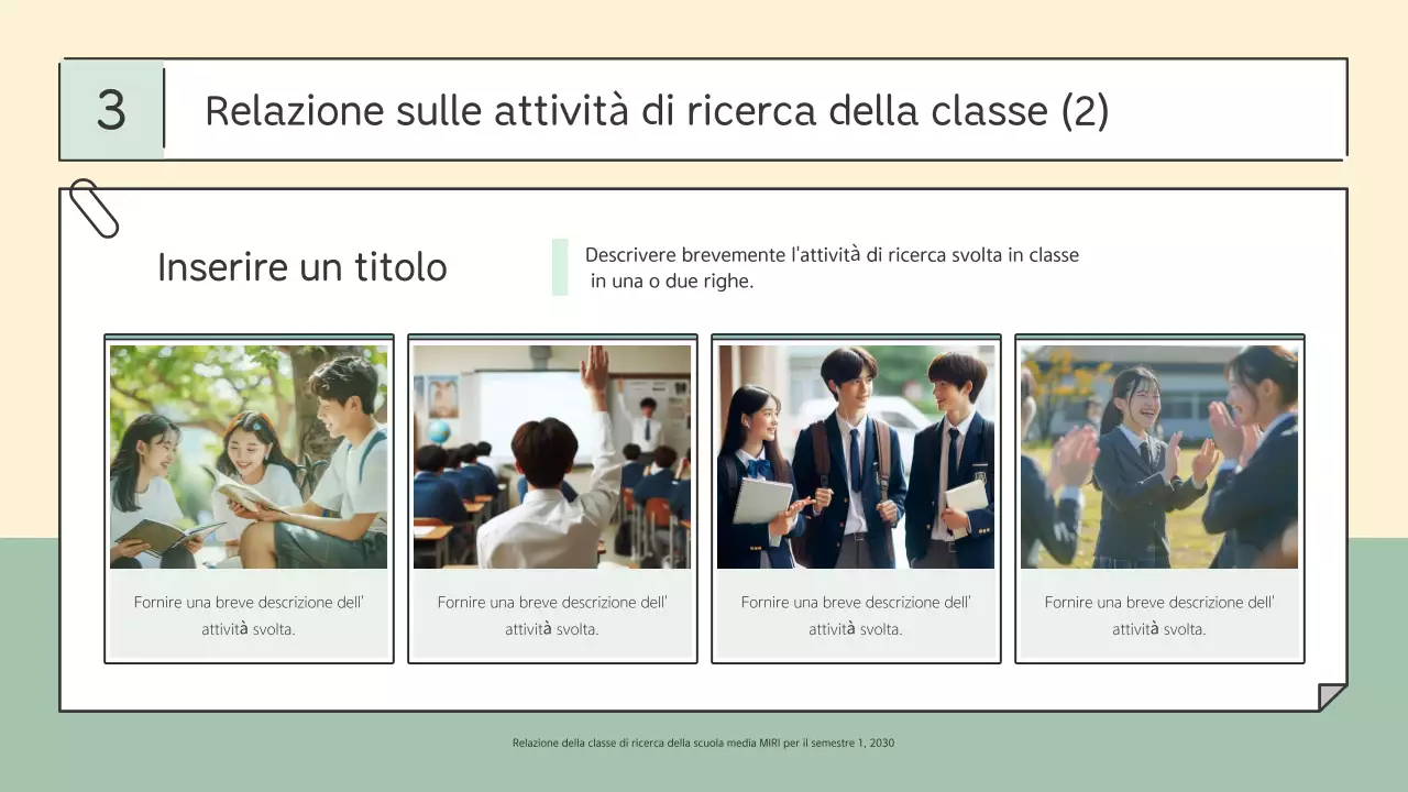Rapporto educativo semplice di Mint