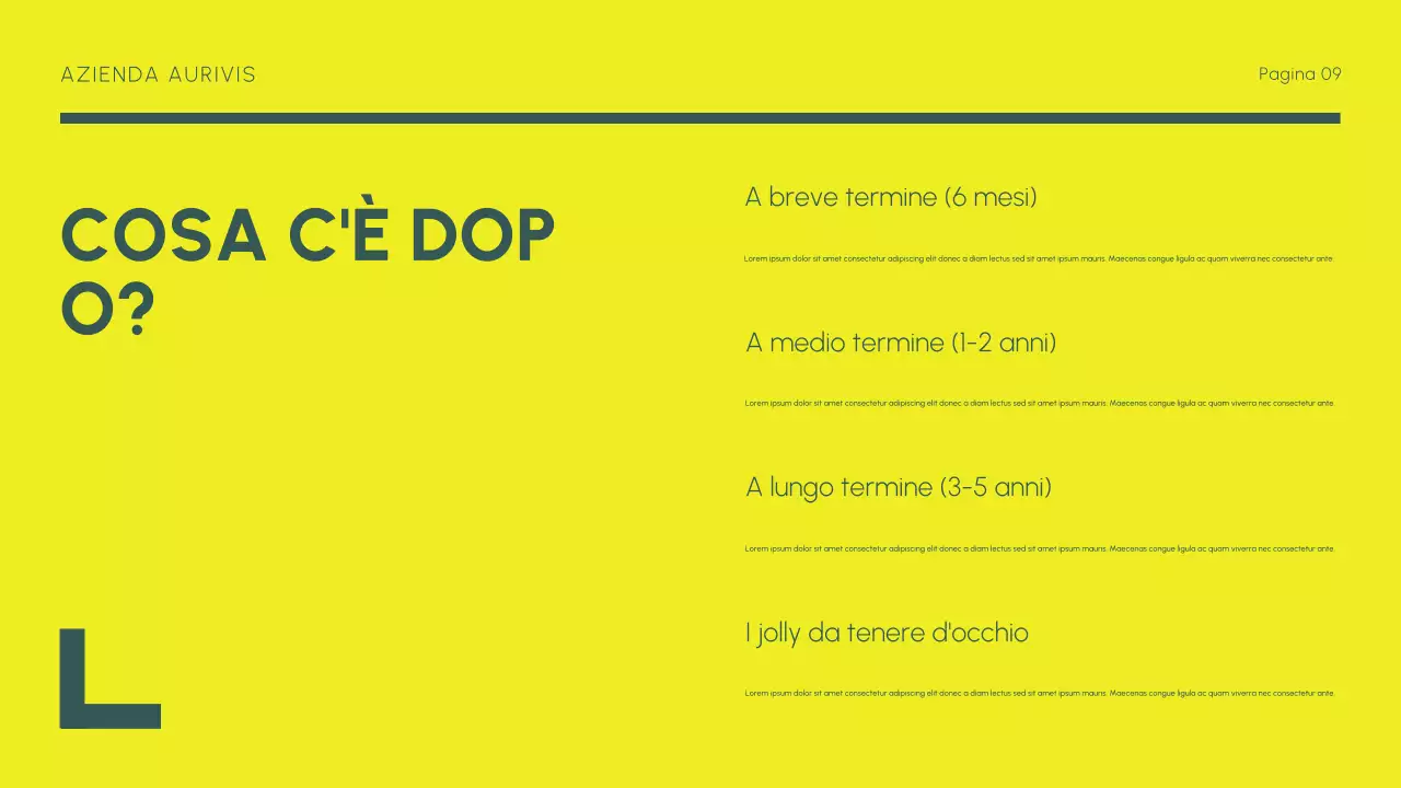 rapporto di mercato moderno giallo