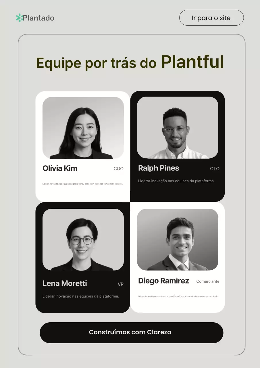 Anúncio da equipe moderna monocromática