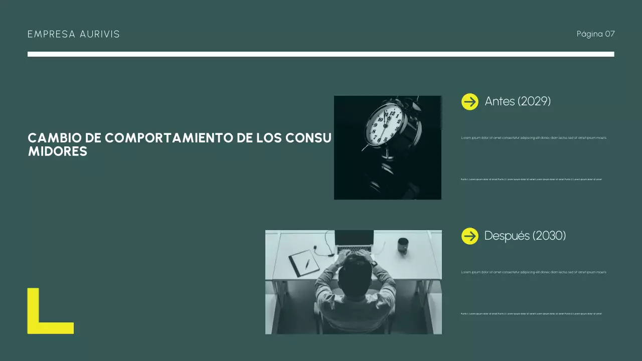 Informe del mercado moderno amarillo