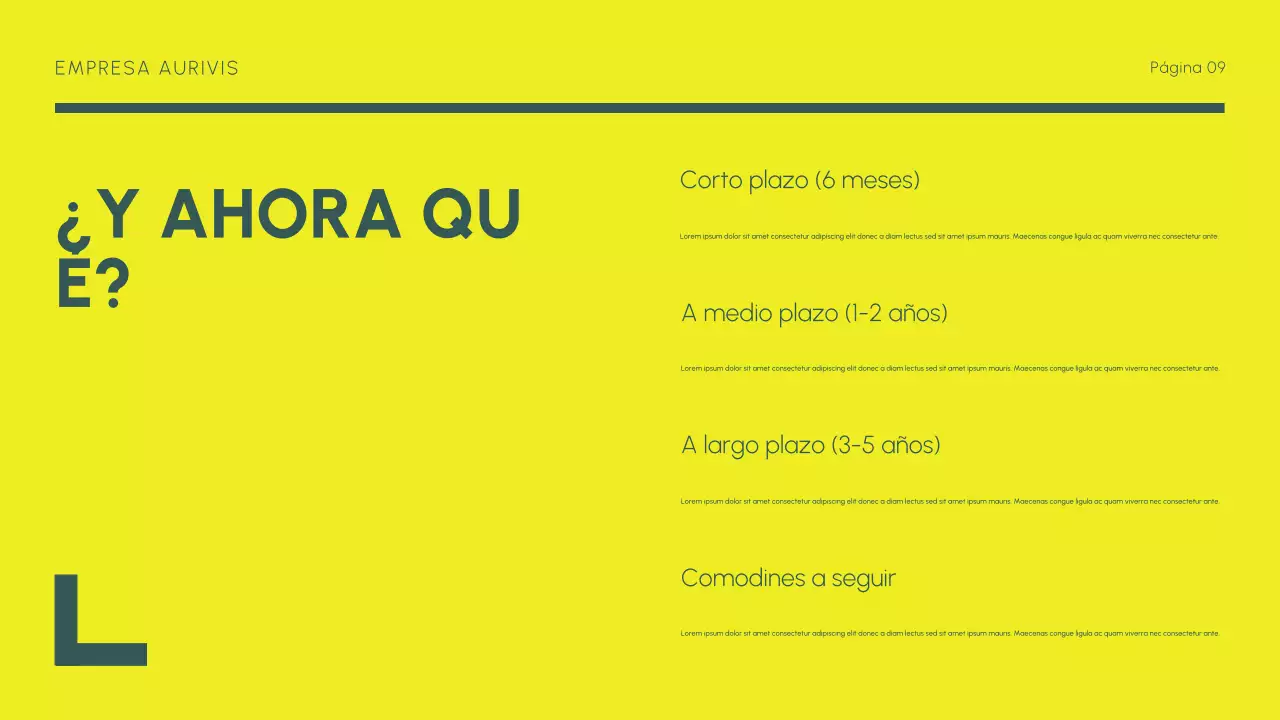 Informe del mercado moderno amarillo