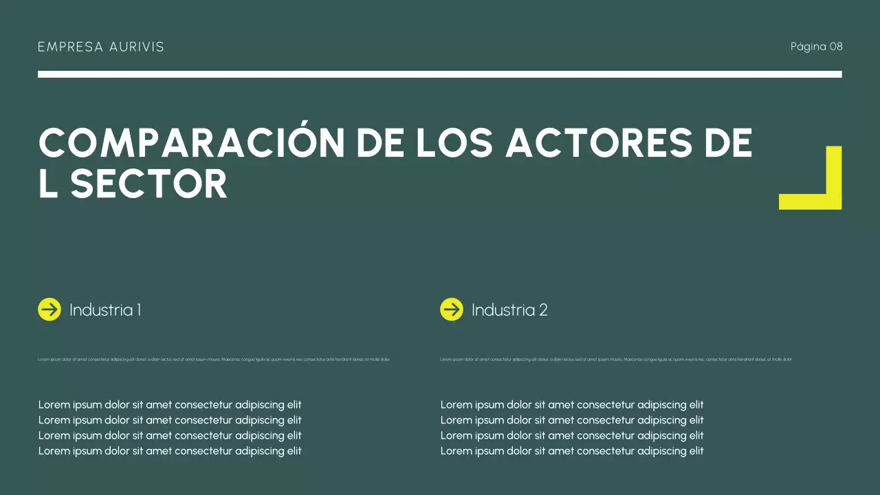 Informe del mercado moderno amarillo