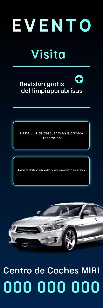 Anuncio de coche moderno negro