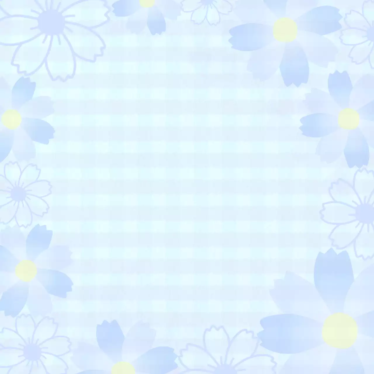 하늘색 아기자기한 배경 메모지