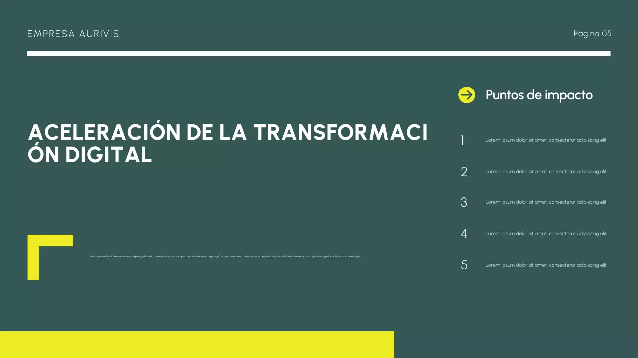 Informe del mercado moderno amarillo