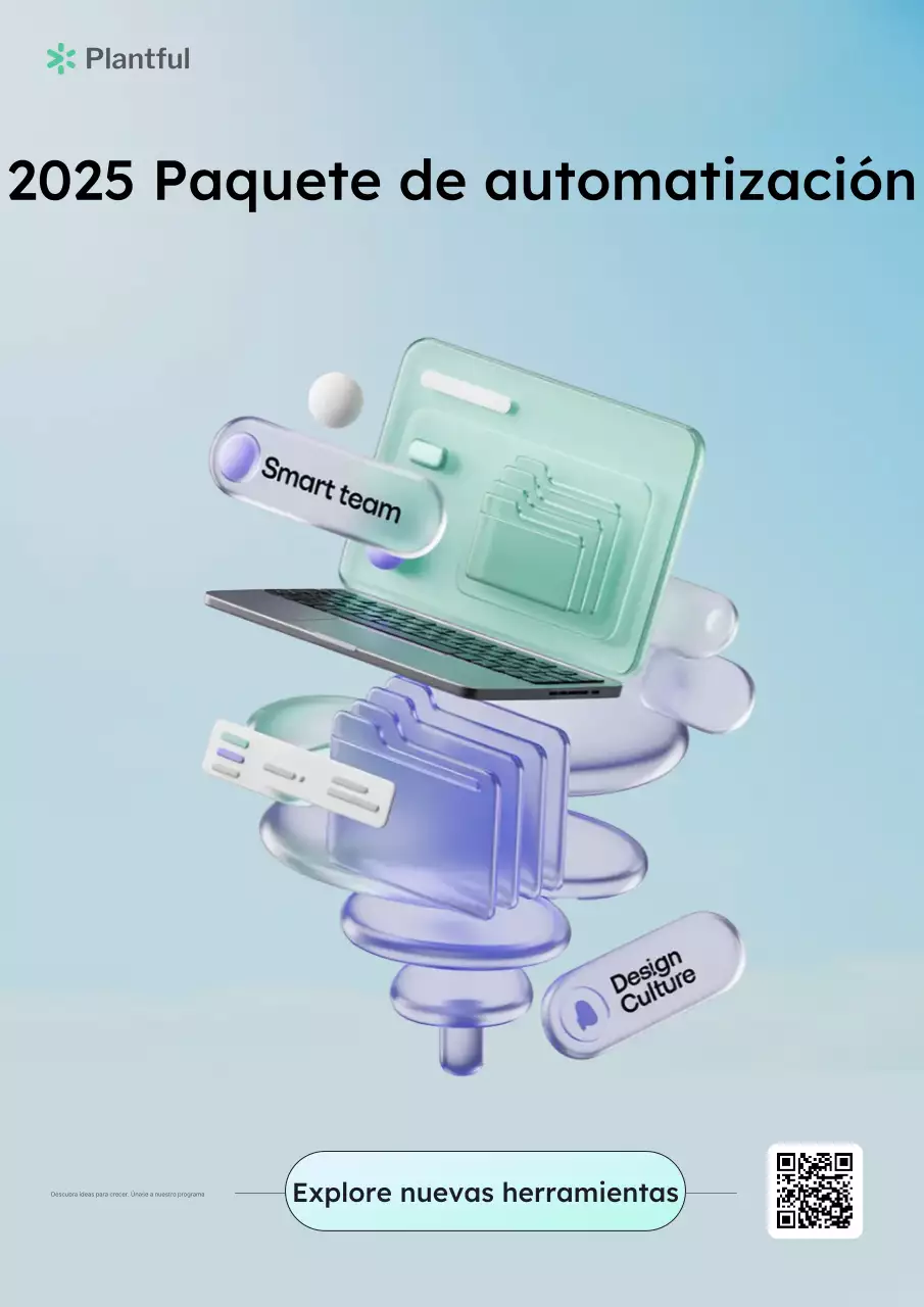 Promoción de automatización 3D moderna de Blue