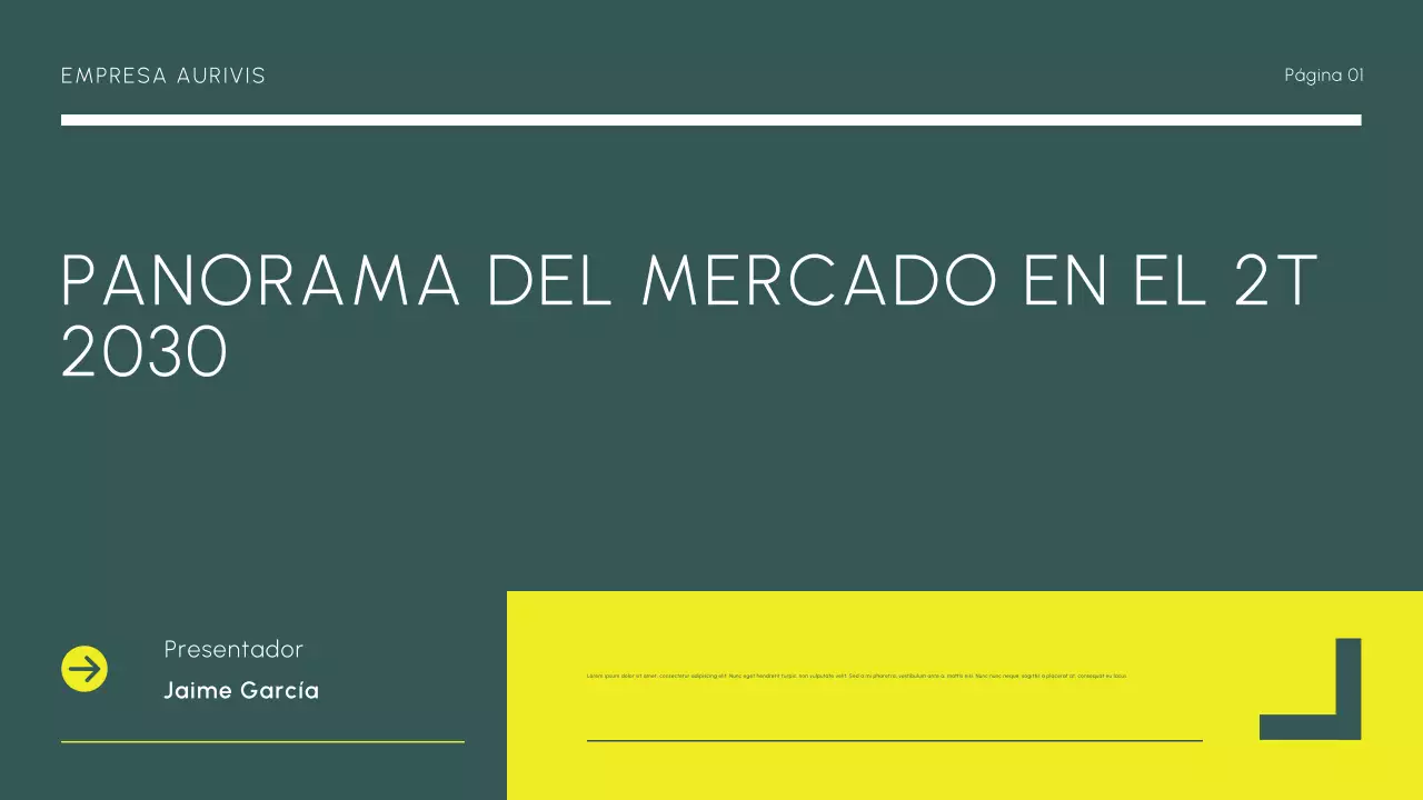 Informe del mercado moderno amarillo