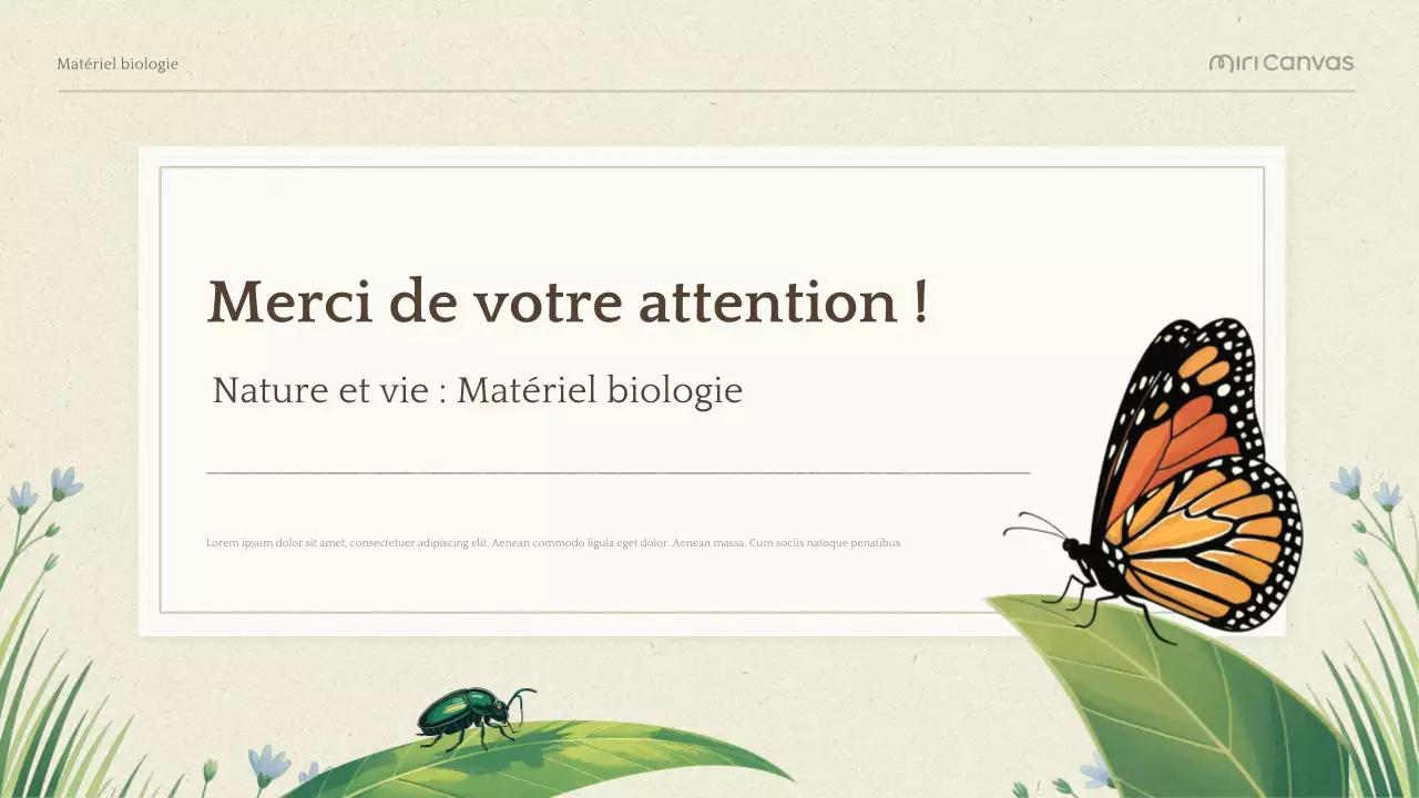 Présentation de la biologie botanique verte