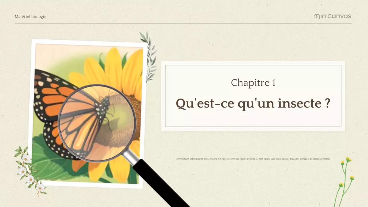 Présentation de la biologie botanique verte