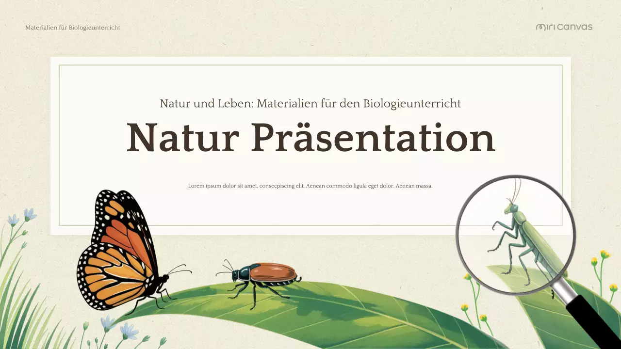 Grüne Botanische Biologie Präsentation