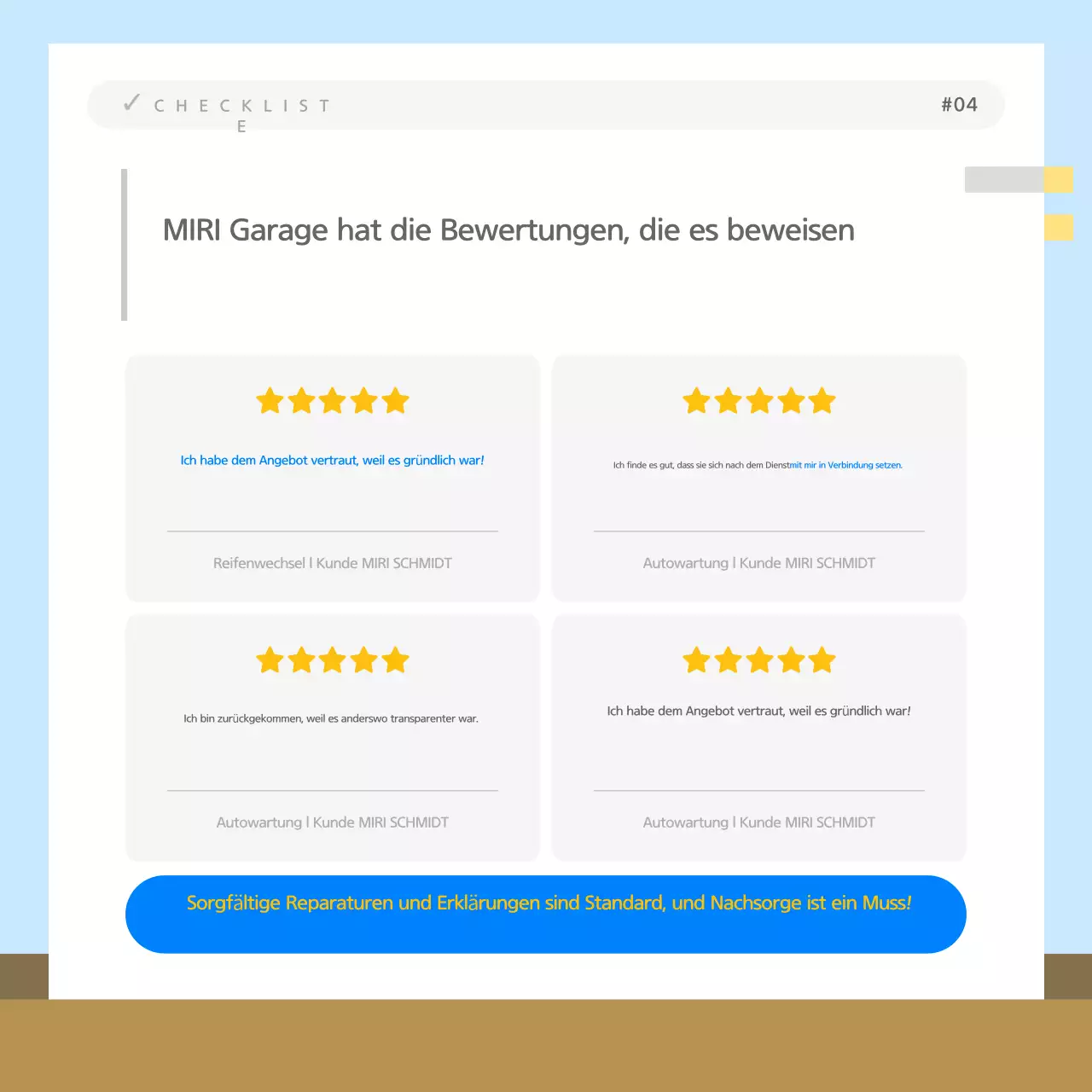 Informationen zur Auswahl einer sauberen blauen Garage