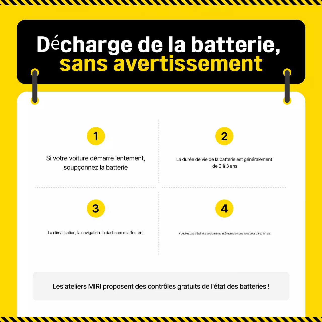 Informations sur la conduite des Yellow Pop
