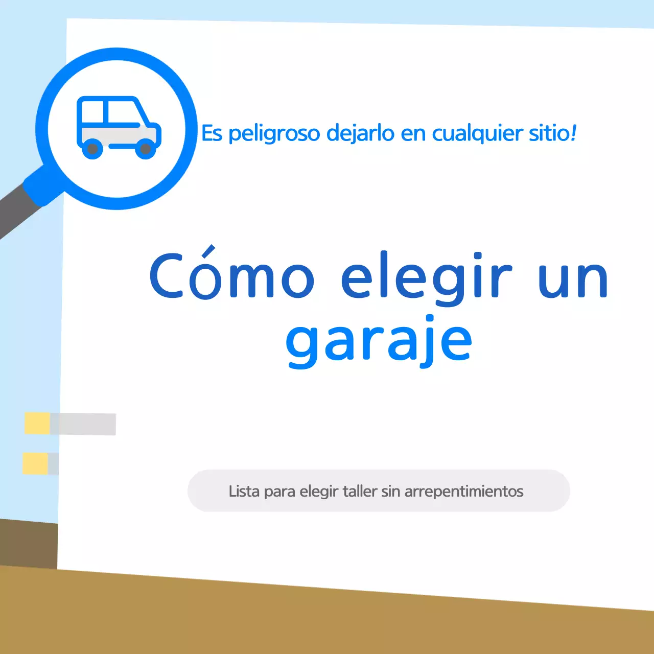 Información sobre cómo elegir un garaje azul limpio