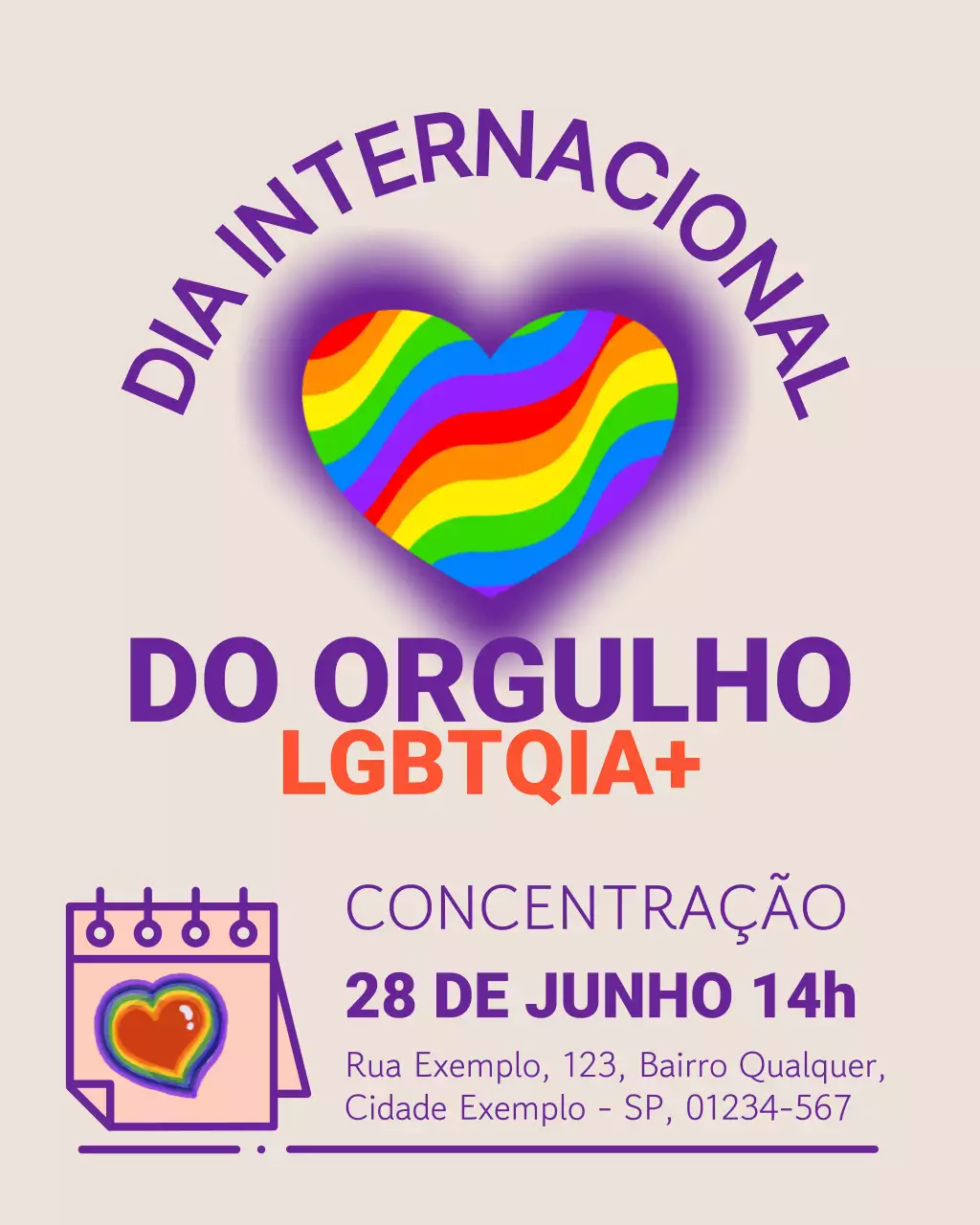 Postagem de anúncio do Rainbow Bold Pride no Instagram