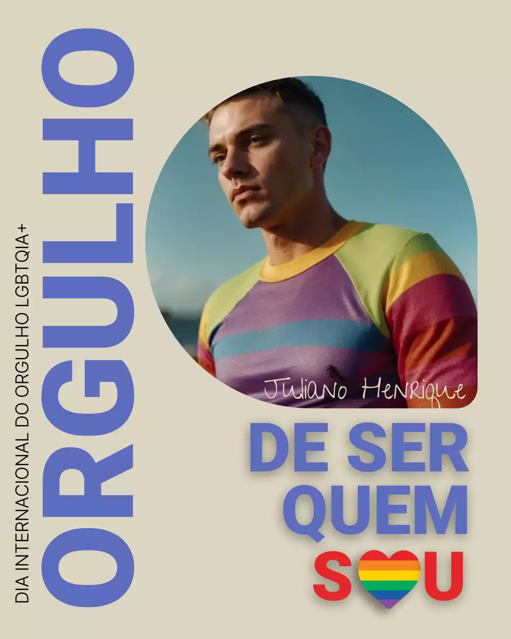 Publicação do Instagram sobre o anúncio do Orgulho Moderno Bege